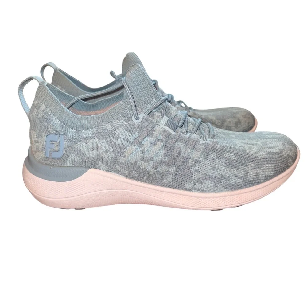 FootJoy Flex XP Womens 7.5 Blue Camo Golf Shoes Preppy Golfcore Country Club